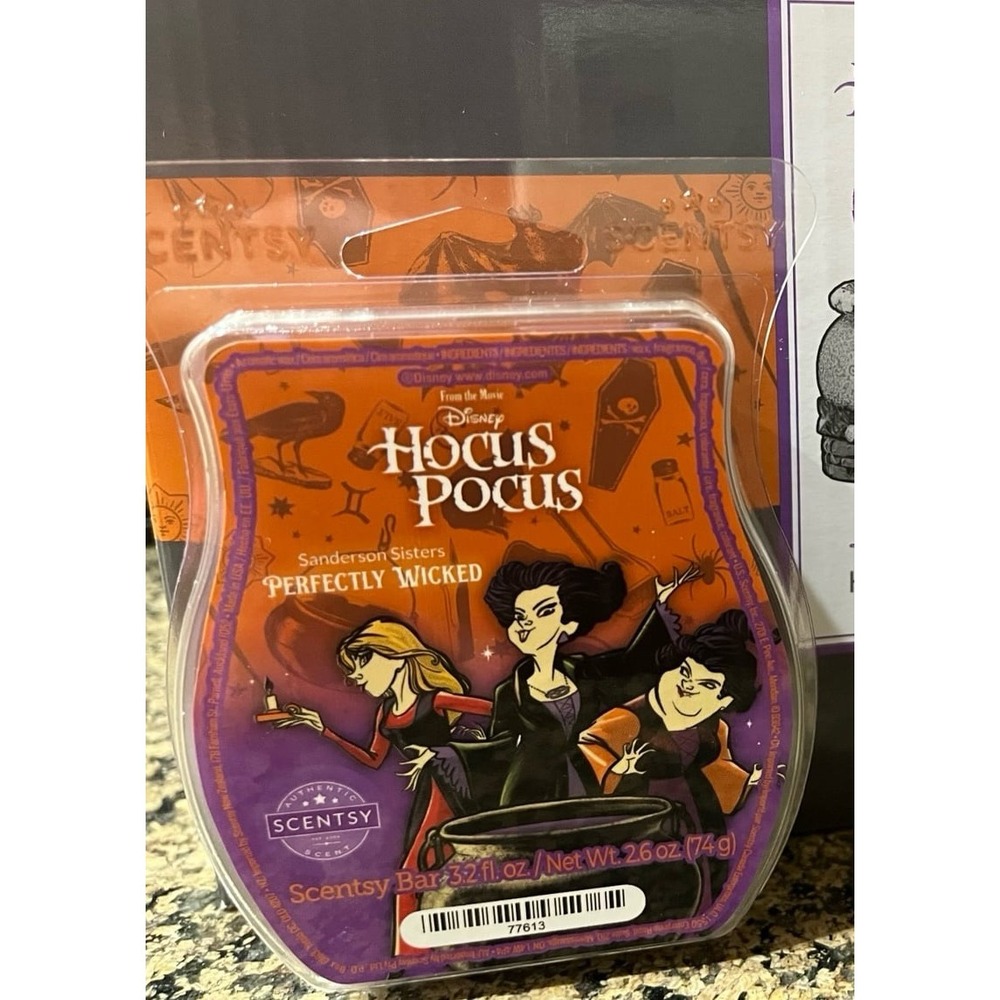 Scentsy Hocus Pocus Sanderson Sisters Perfectly Wicked Wax Bars x3